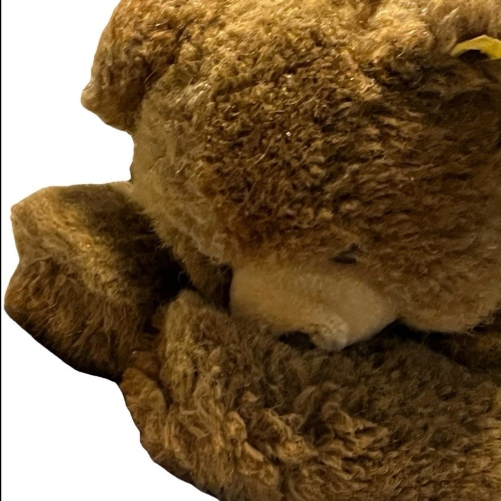 Steiff Plush Vintage Teddy Bear  Sleeping Bear 13 In Stuffed Animal Collectible
